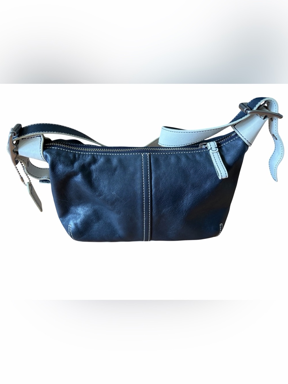 Vintage Y2K Coach Legacy Demi Hobo leather navy shoulder bag